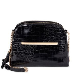 Faux crocodile crossbody  